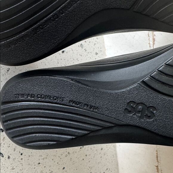 SAS Women’s Black Soft Leather Comfort Dress Shoes Flats Made in USA Size 5M - Picture 9 of 12